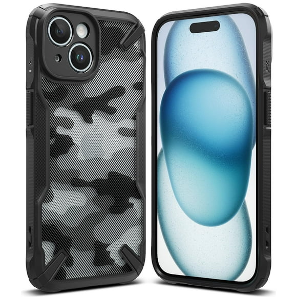 Carcasa Ringke Fusion-x Para iPhone 15 - Camo Black
