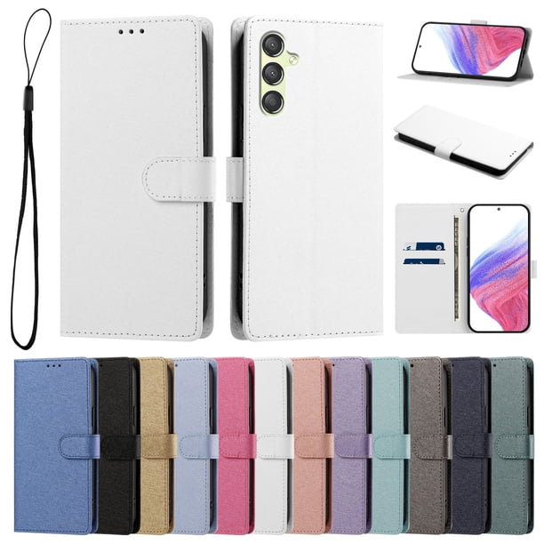 Cartera Funda para Samsung Galaxy A24 4G Carga Inalámbrica, Blanco