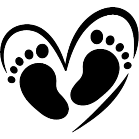 Rienda Libre - Sticker Heart With Baby Feet Corazón Pie Bebe Auto Camioneta