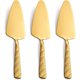 thumbnail image 1 of Juego de 3 servidores de torta Fullyware de 9,4 pulgadas de acero 430 dorado, 1 of 3