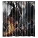 thumbnail image 1 of Cortina de ducha de caballero oscuro, juego de cortina de baño con ganchos, tamaño 60 x 72 pulgadas, 1 of 3