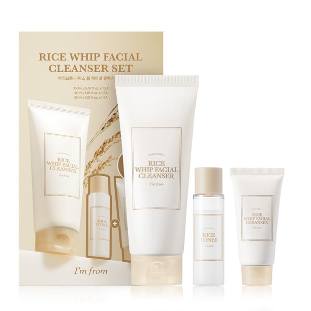 Set limpiador facial I'm From Rice Whip con limpiador facial de 150 ml y tónico de 30 ml