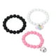 thumbnail image 2 of 3 Pulseras De Cuentas Para Niños, Bonitos Regalos, Joyería De Cuentas Para Festivales, Vestidos De Playa, Rosa, Blanco Y Negro, 2 of 3