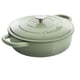 thumbnail image 1 of Braiser Crock-Pot de hierro fundido esmaltado artesanal, 5 litros con tapa, color pistacho, 1 of 6