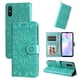 thumbnail image 4 of Funda tipo cartera FOXDOCK para Xiaomi Redmi 9A , diseño girasol en relieve, cuero PU, cierre magnético, soporte y tarjetero, 4 of 5