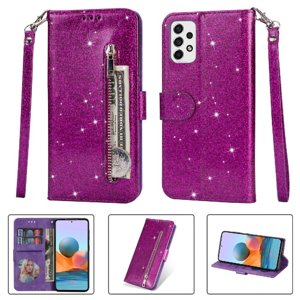 Funda Para Foxdock Elegante Funda Samsung Galaxy A53 5G Glitter Con Cremallera-Ideal Para El Uso Diario