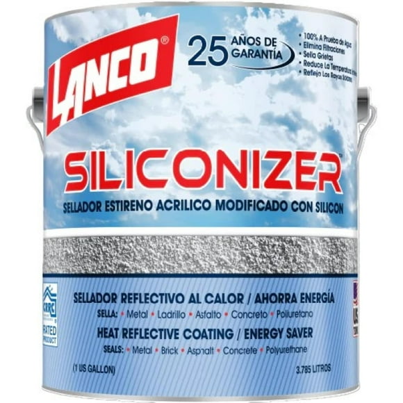 Sellador Impermeabilizante de Techos Siliconizer GL Lanco Variedades gris