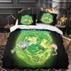 thumbnail image 4 of Gerrit Cartoon Anime RIC’k 3D Printed and Mort’y Bedding Set Duvet Cover Quilt Cover Comforter Covers with Pillowcases 3 Pieces for Childrens and Adults Microfiber with Zipper Closure Twin, 4 of 5