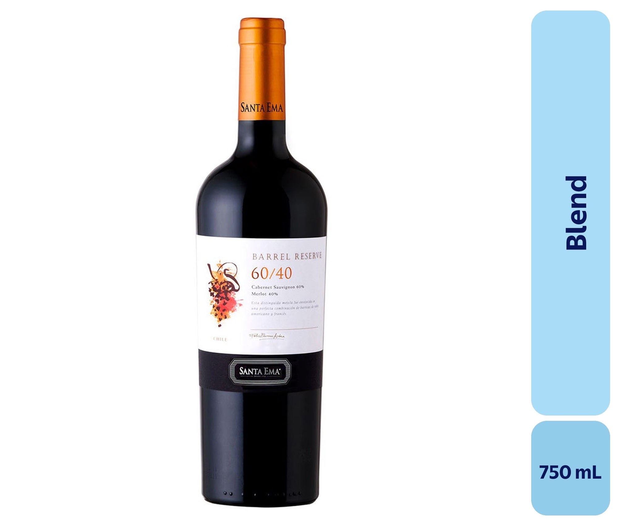 Vino Blend Botella 750 mL Santa Ema