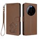 thumbnail image 1 of Xiaomi 17 Ultra Funda Billetera con Estampado de Gato, Marrón, 1 of 6