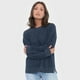thumbnail image 3 of Sweater Mujer Chenille Lurex Azul Marino Corona, 3 of 5