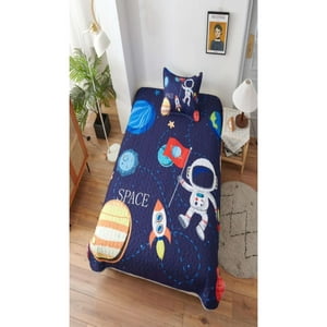 Genérico - Cubrecama De Verano Plaza Y Media Con Diseño De Astronauta
