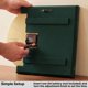 thumbnail image 5 of Reloj de pared Driini verde y dorado 36x30x4 cm con batería, 5 of 6