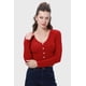 thumbnail image 1 of Polera Mujer Escote Botones Rojo, 1 of 4