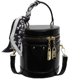 thumbnail image 1 of Bolso SYHTBYOH de 14 cm negro, cuero vegano, forma cilíndrica, 1 of 7