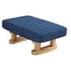thumbnail image 1 of Reposapiés Rectangular Con Patas De Madera Para Comedor, Dormitorio, Escritorio, Color Azul, 1 of 5