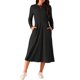 thumbnail image 1 of Vestidos de Otoño para Mujer INSPIRE CHIC Manga Larga Cuello Redondo Punto Línea A Casual Midi Vestido S Negro, 1 of 5