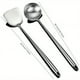 thumbnail image 1 of 2pcs/set, Stainless Steel Kitchen Utensils Set, Wok Spatula And Ladle, Frying Spoon, Frying Shovel, Vegetable Frying Spoon, Extended Handle Shovel, Kitchen Utensils For Household Use, Kitchen Suppli, 1 of 4