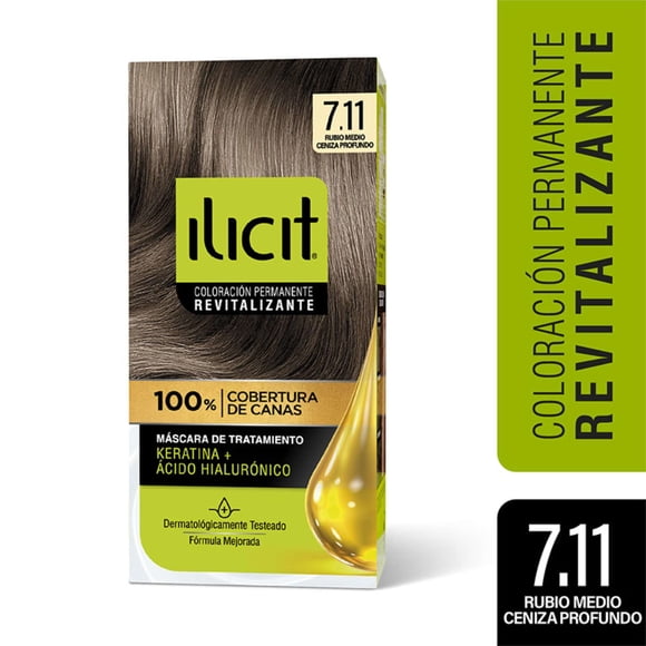 Coloración Ilicit Cabello 7/11 Rubio Ceniza Profundo, 45 g
