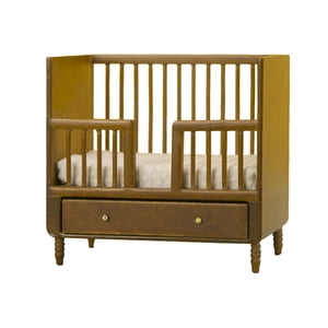 Bothyi - Cama De Bebé Para Casa De Muñecas 1:12, Juego De Simulación, Cama De Muñeca En Miniatura Para Habitación, Hogar, Marrón