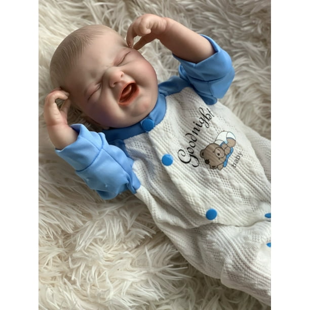 Bebé Reborn De Silicona Recién Nacido Llorón 48 Cm