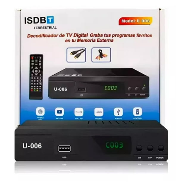 Sintonizador De Tv Digital Full Hd 1080p Isdbt Modelo U-006