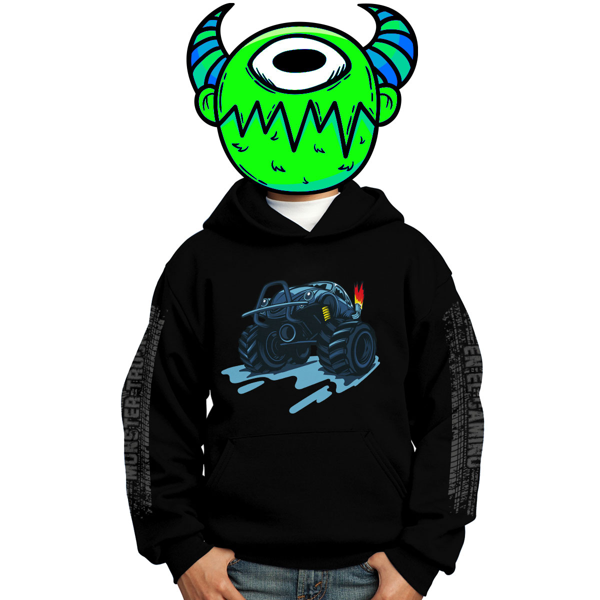 Bagustore - Polerón Estampado Bagù Monster Truck