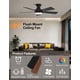 thumbnail image 2 of Ventilador de techo Homlit 107 cm RGB con control por app y mando a distancia, negro, 2 of 9