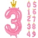 thumbnail image 1 of Globo numérico Upegesy rosa de 101 cm (3) con corona para baby shower, 1 of 7