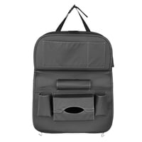 Ioensy - Organizador De Asiento Trasero De Coche Con Soporte Para Tableta, Bolsa De Almacenamiento De Juguetes Resistente, Negro