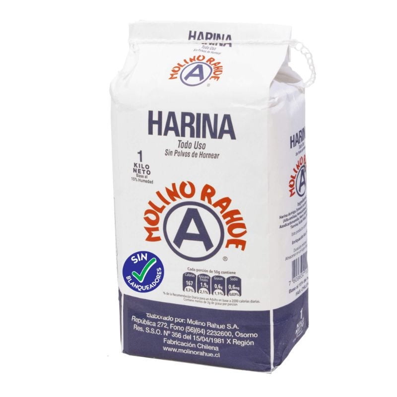 Harina Flor Papel Rahue 1 Kg Molino Rahue