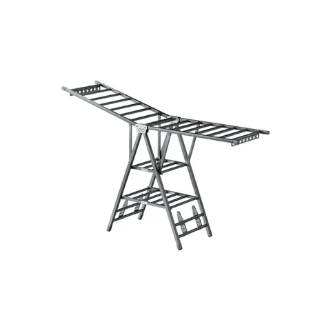 Genérico - Tendedero Plegable Acero Inoxidable 170 Cm, Color Plateado