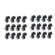 thumbnail image 2 of 24Pc Plástico Hot Roller Super Clips Hair Curler Claw Clamp Para Mujer Negro, 2 of 5