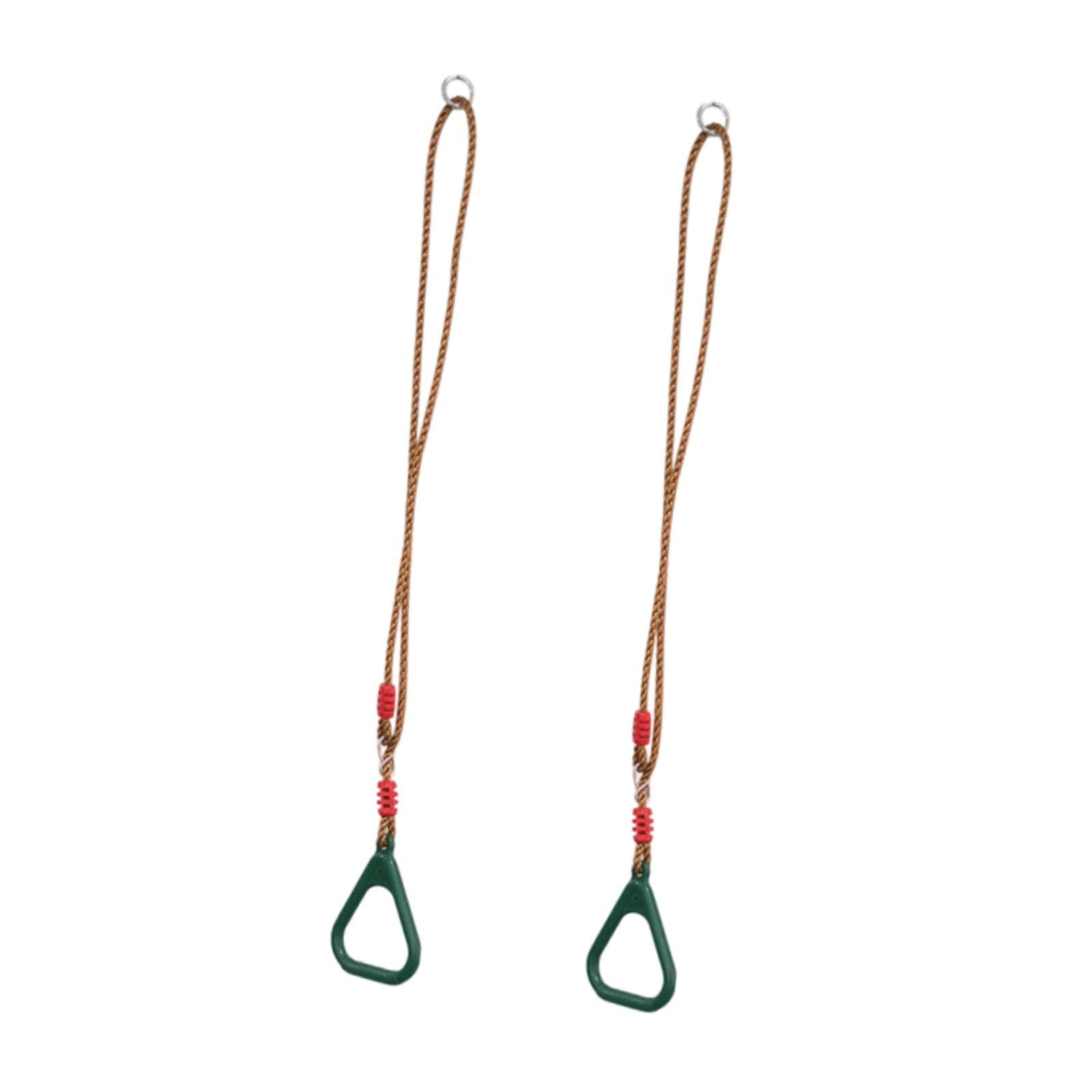 Magideal - Anillos De Gimnasia Para Interiores Y Exteriores, Portátiles, Con Cuerda Ajustable, Para Hacer Ejercicio En Casa, Fitness, Accesorios Para Patio De Verde Oscuro