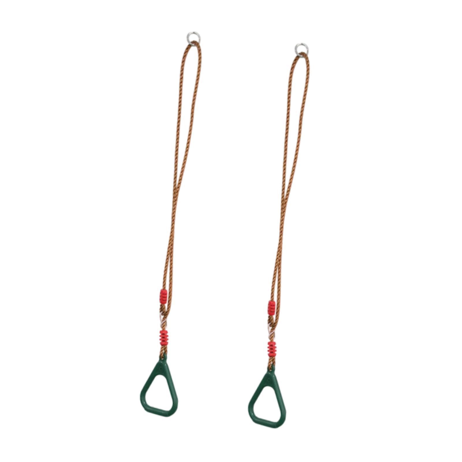 Magideal - Anillos De Gimnasia Para Interiores Y Exteriores, Portátiles, Con Cuerda Ajustable, Para Hacer Ejercicio En Casa, Fitness, Accesorios Para Patio De Verde Oscuro