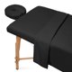 thumbnail image 1 of Juego de sábanas para mesa de masaje Saloniture de microfibra, 3 piezas, color negro, 1 of 3