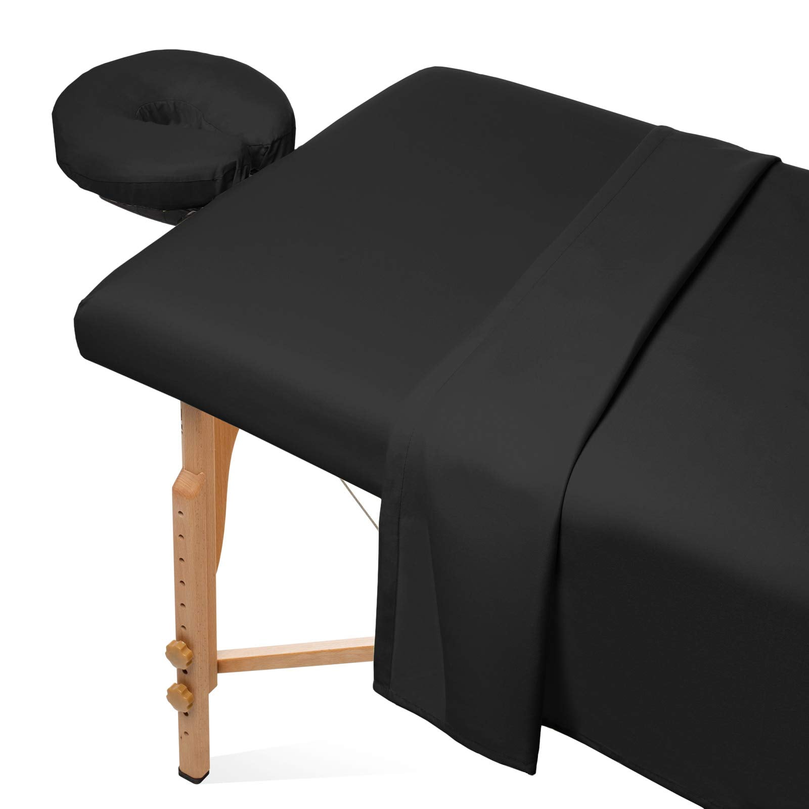 Juego De Sábanas Para Mesa De Masaje Saloniture De Microfibra, 3 Piezas, Color Negro