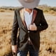 thumbnail image 2 of Traje casual ajustado para hombre, traje de vaquero, traje formal, traje casual ajustado., 2 of 5