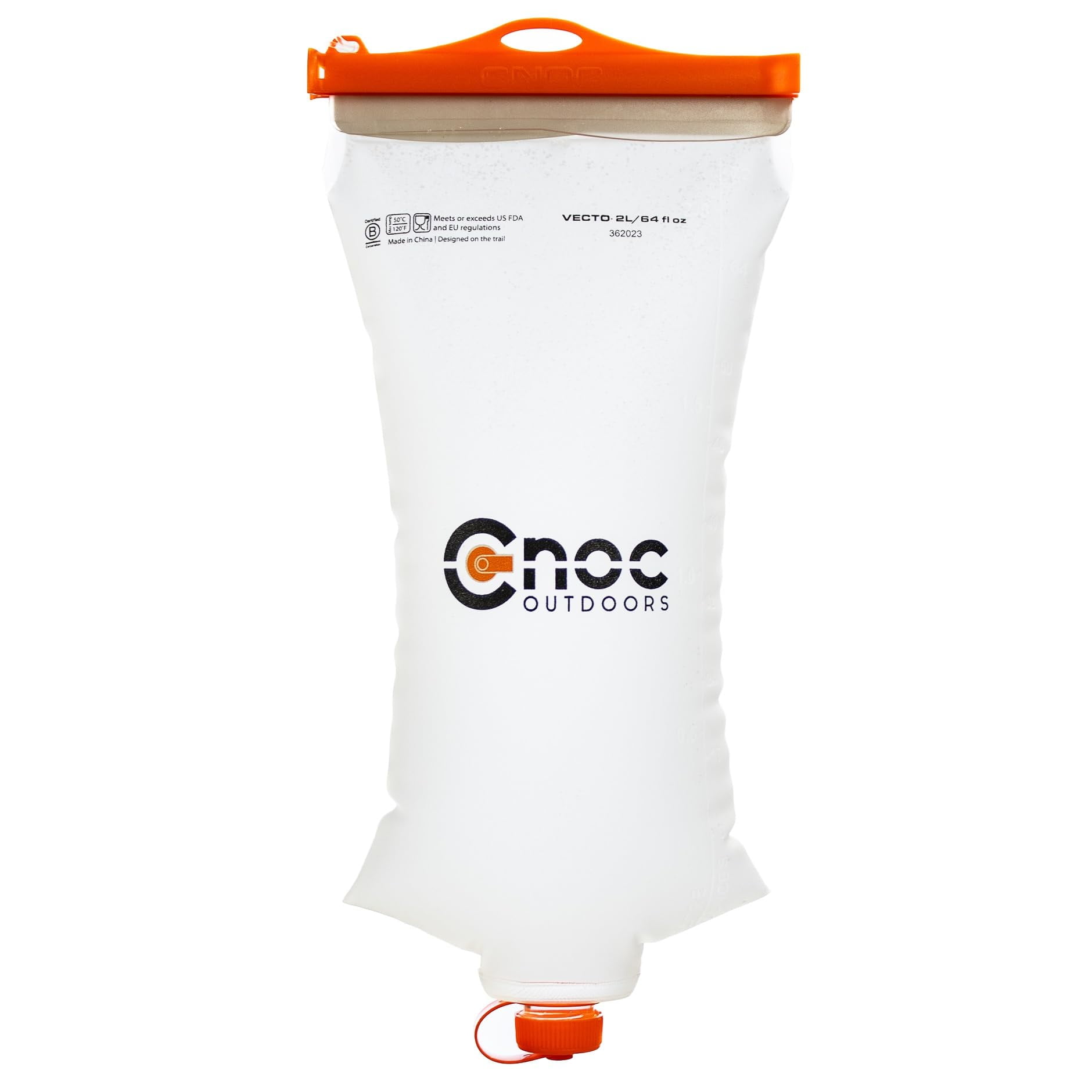 Contenedor De Agua Cnoc Outdoors Vecto 2l Con Rosca De 28 Mm, Color Naranja