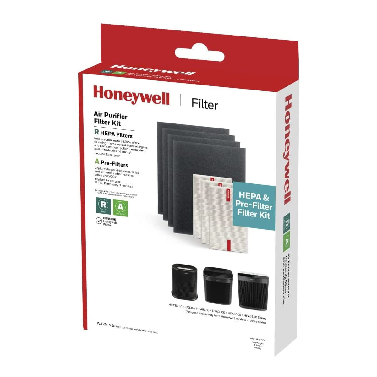 Kit De Filtro Para Purificador De Aire Honeywell Hepa R De Repuesto