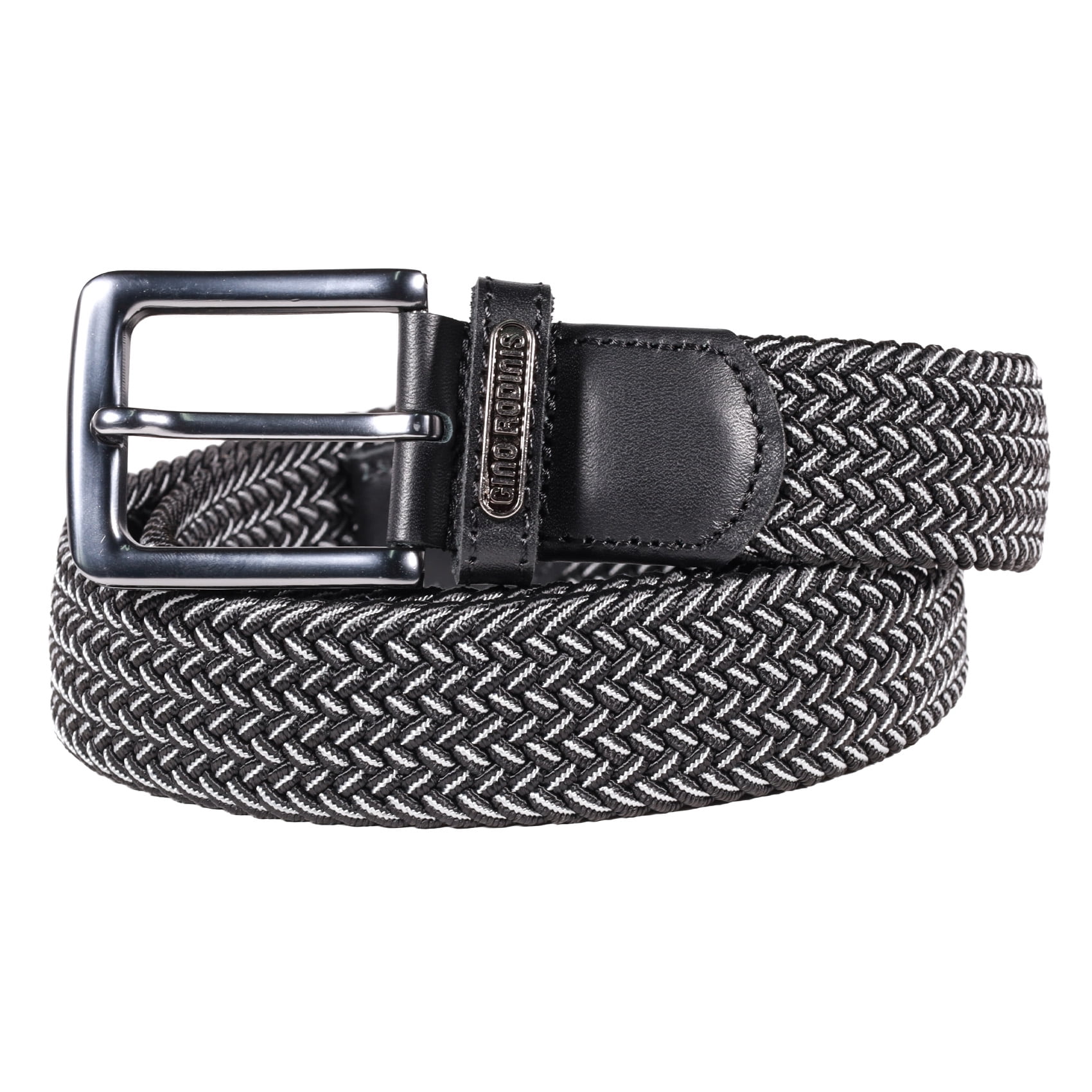 Gino Rodinis - Cinturón Elasticado Hombre 2521 Talla L-xl Negro/gris