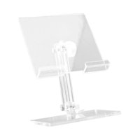Magideal - Soporte Acrílico Para Tableta Para Escritorio Tocadiscos Soporte Para Teléfono Base De Rotación Cuna Durable Conveniente Plegable Escritorio Teléfono