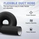 thumbnail image 4 of Manguera flexible de aluminio para conducto de 4" HYITCL, 3,5 m, 4 capas, negra con abrazaderas, 4 of 6