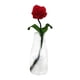 thumbnail image 3 of Flor En Miniatura Con Jarrón De Cristal Para Comedor, Sala De Estar, Escala 1/6, 1/12, Rosa Roja, 3 of 5