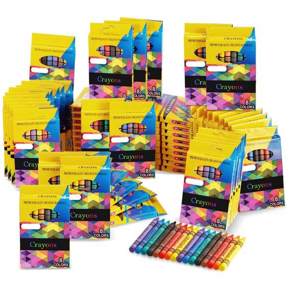 Crayons Extrapins, paquete de 50 unidades a granel con 8 colores surtidos, 400 unidades