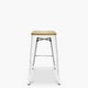 thumbnail image 1 of Taburete Medio 66 Tolix Asiento Madera Blanco, 1 of 3
