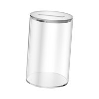 Magideal - Caja De Ahorro De Dinero Acrílica, Caja Redonda Para Dinero, Tarro Para Monedas, Regalo De Cumpleaños Multiusos, Tarro De Ahorro Transparente, Hucha S