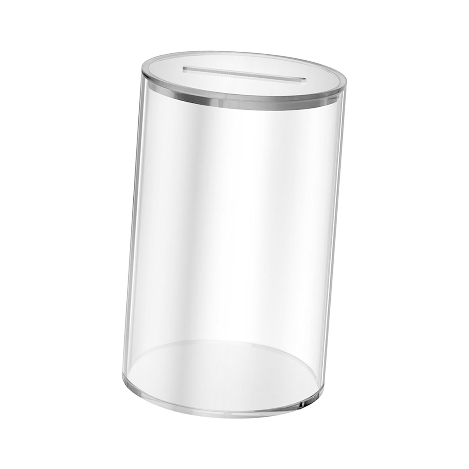 Magideal - Caja De Ahorro De Dinero Acrílica, Caja Redonda Para Dinero, Tarro Para Monedas, Regalo De Cumpleaños Multiusos, Tarro De Ahorro Transparente, Hucha S