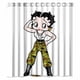 thumbnail image 1 of Cortina de ducha rosa Betty Boop, juego de cortinas de baño con ganchos, tamaño 66 x 72 pulgadas, 1 of 3
