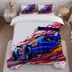 thumbnail image 1 of Blue Racing Car Speeding Theme Bedding Set Duvet Cover and Pillowcase Set Soft and Comfortable, 1 of 5